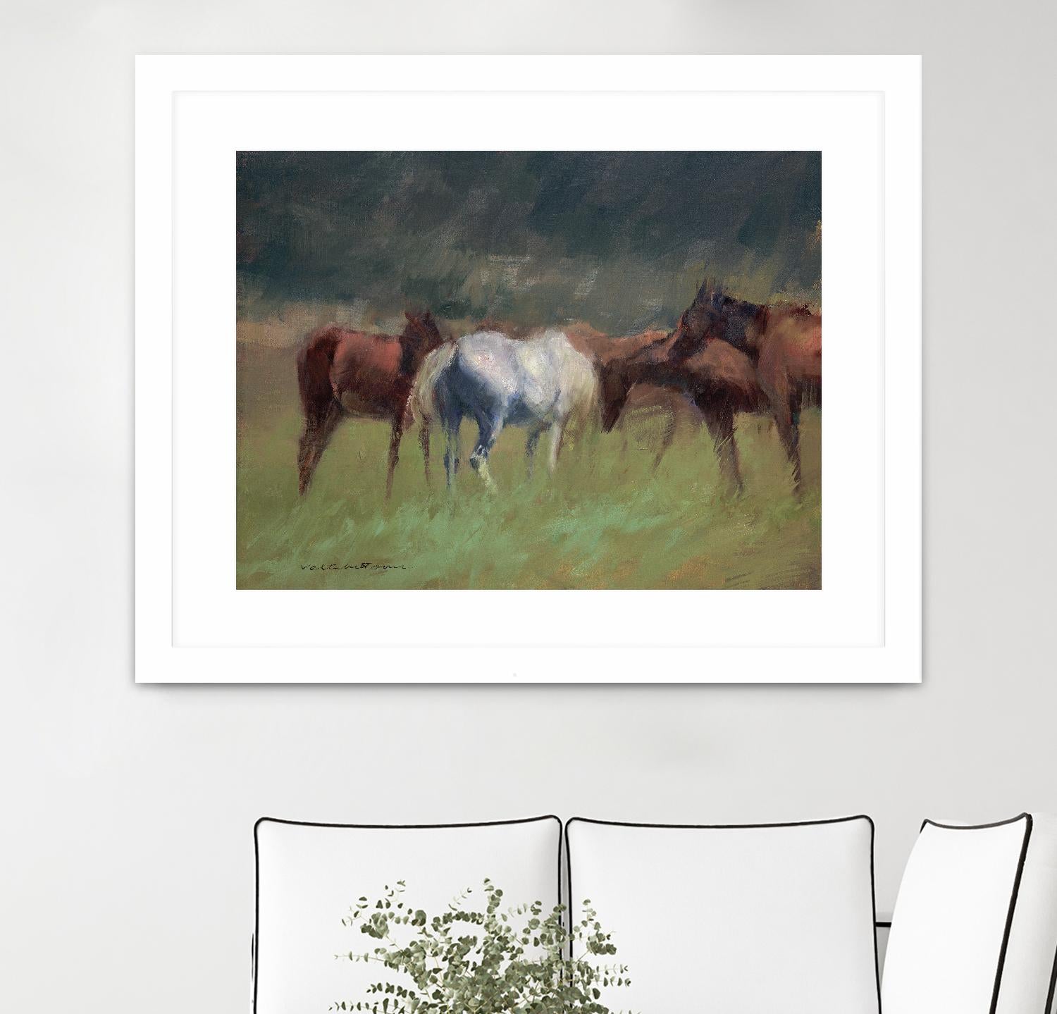 Southern Horses by Valtcho Tonov on GIANT ART - multicolor animals; landscapes; contemporary