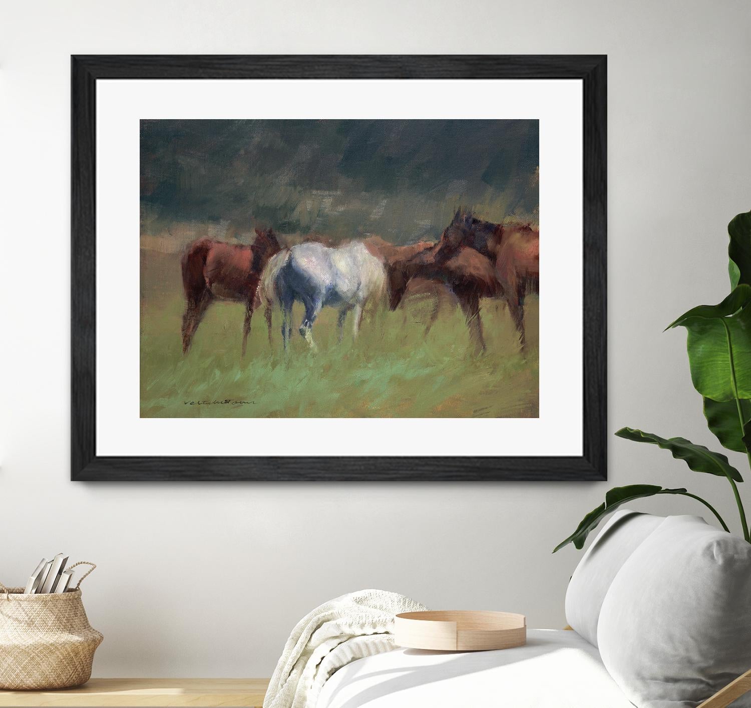 Southern Horses by Valtcho Tonov on GIANT ART - multicolor animals; landscapes; contemporary