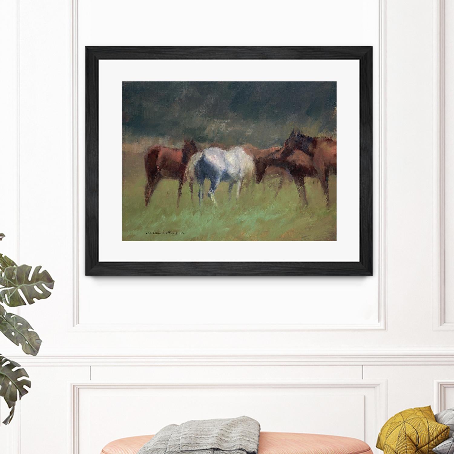 Southern Horses by Valtcho Tonov on GIANT ART - multicolor animals; landscapes; contemporary