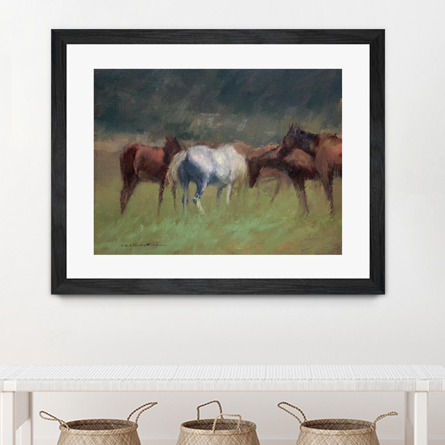Southern Horses by Valtcho Tonov on GIANT ART - multicolor animals; landscapes; contemporary