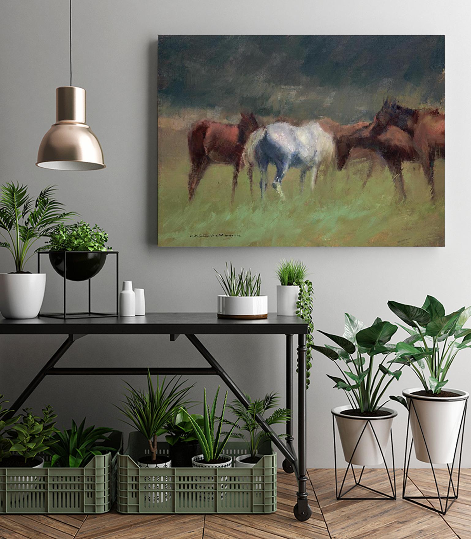 Southern Horses by Valtcho Tonov on GIANT ART - multicolor animals; landscapes; contemporary