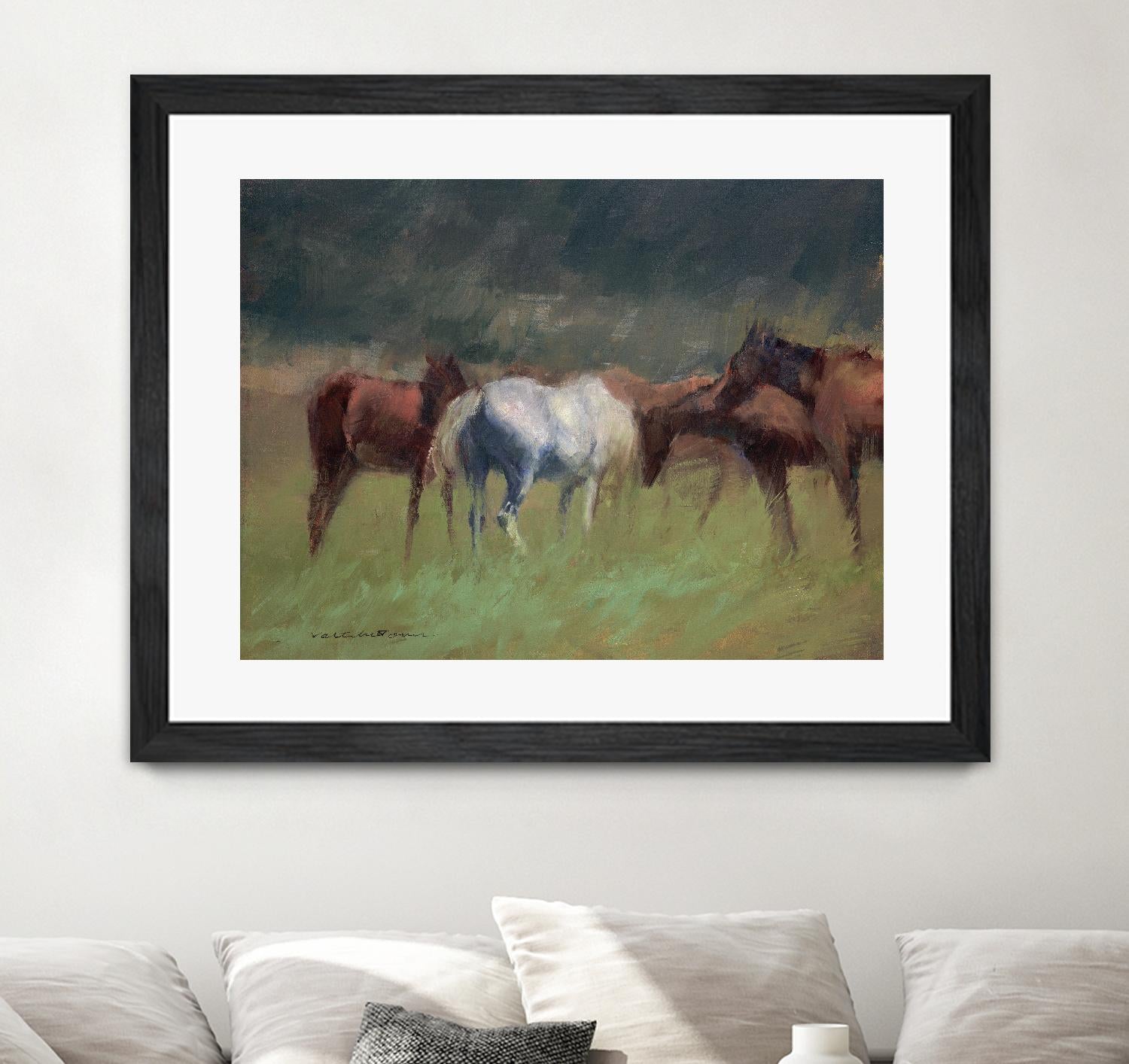 Southern Horses by Valtcho Tonov on GIANT ART - multicolor animals; landscapes; contemporary