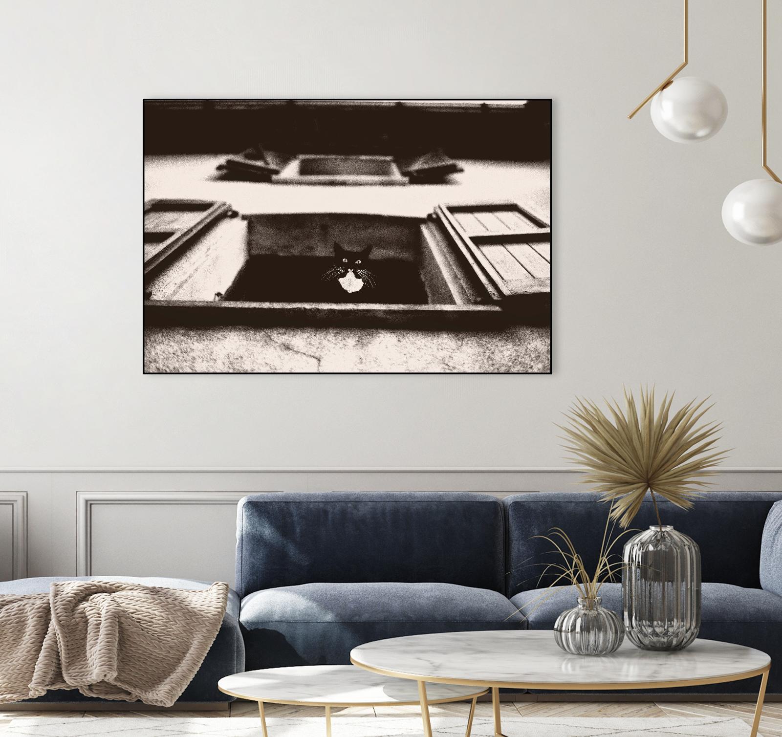 Dali the Cat by Lars Van de Goor on GIANT ART - beige animals