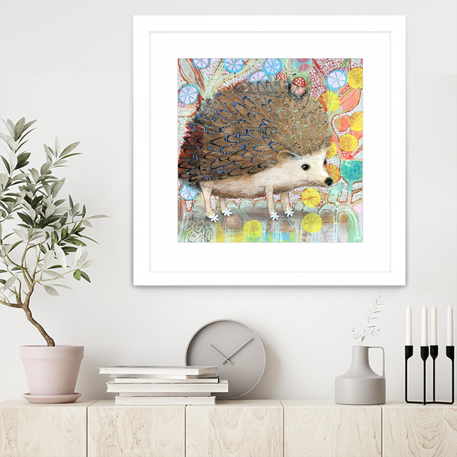 Hedgie by Judy Verhoeven on GIANT ART - multicolor animals; contemporary