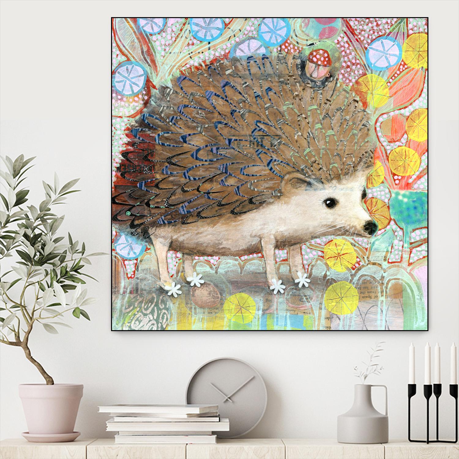 Hedgie by Judy Verhoeven on GIANT ART - multicolor animals; contemporary