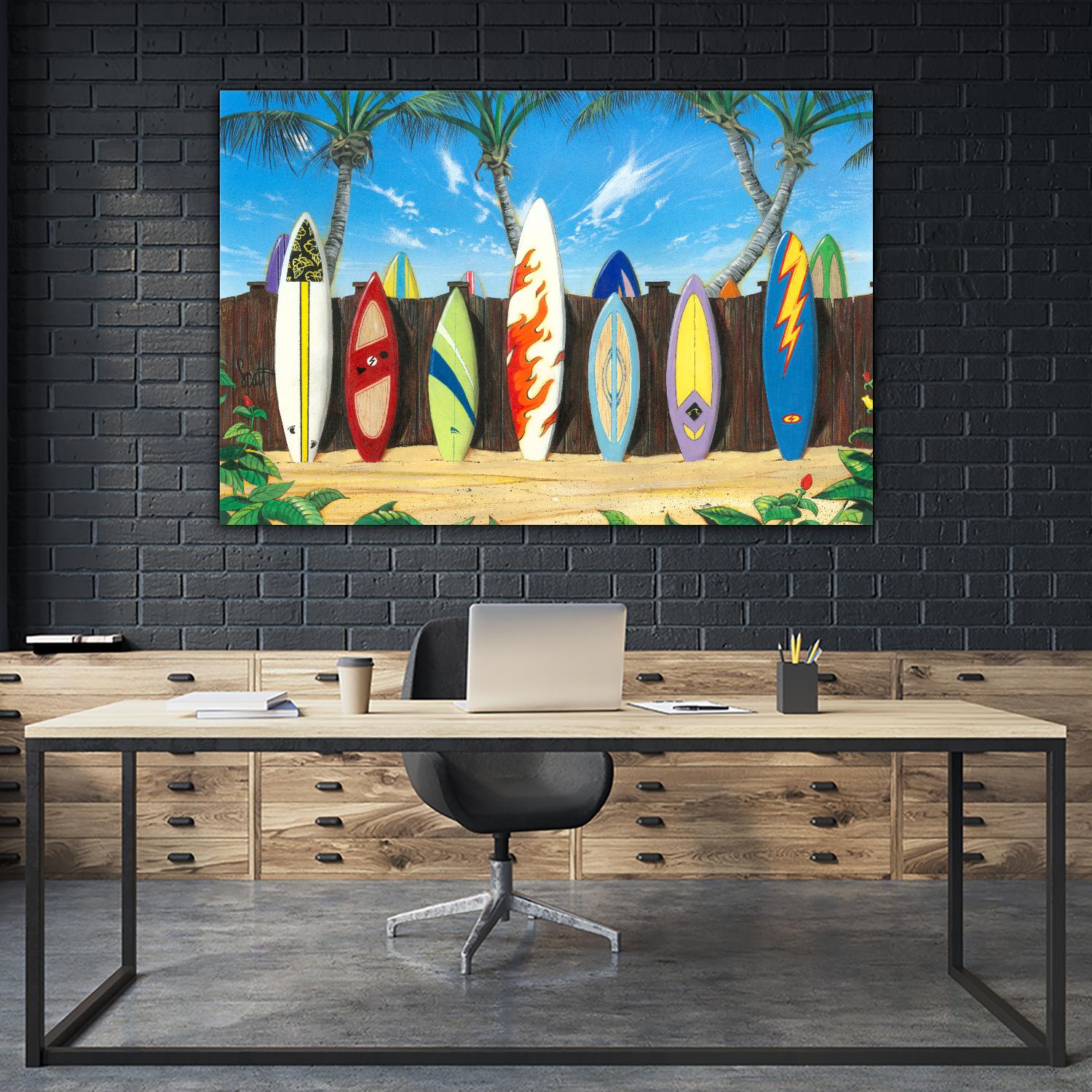 Back to Back Champions by Scott Westmoreland on GIANT ART - beige tropical