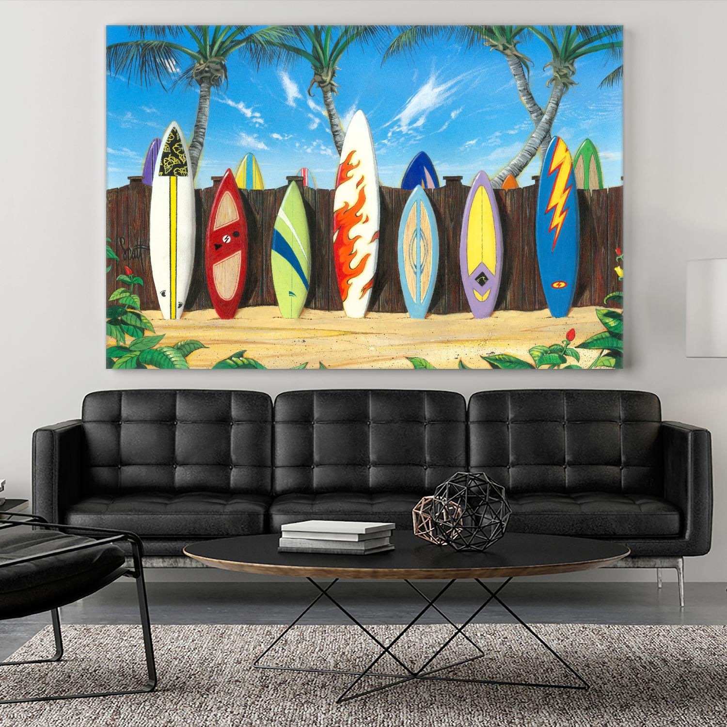 Back to Back Champions by Scott Westmoreland on GIANT ART - beige tropical