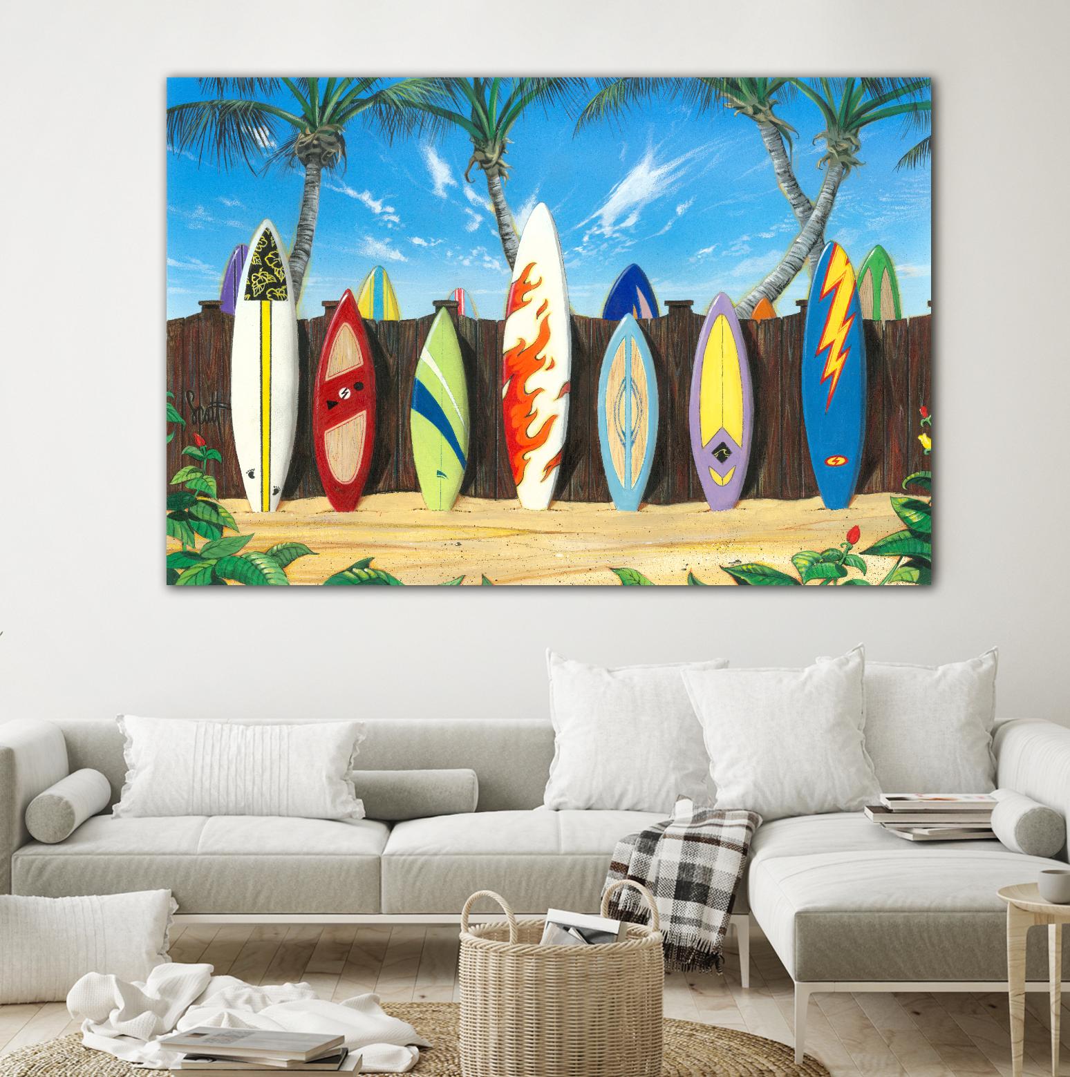 Back to Back Champions by Scott Westmoreland on GIANT ART - beige tropical