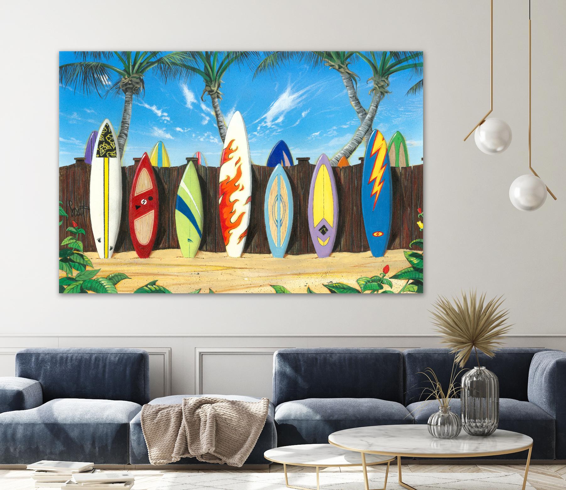 Back to Back Champions by Scott Westmoreland on GIANT ART - beige tropical
