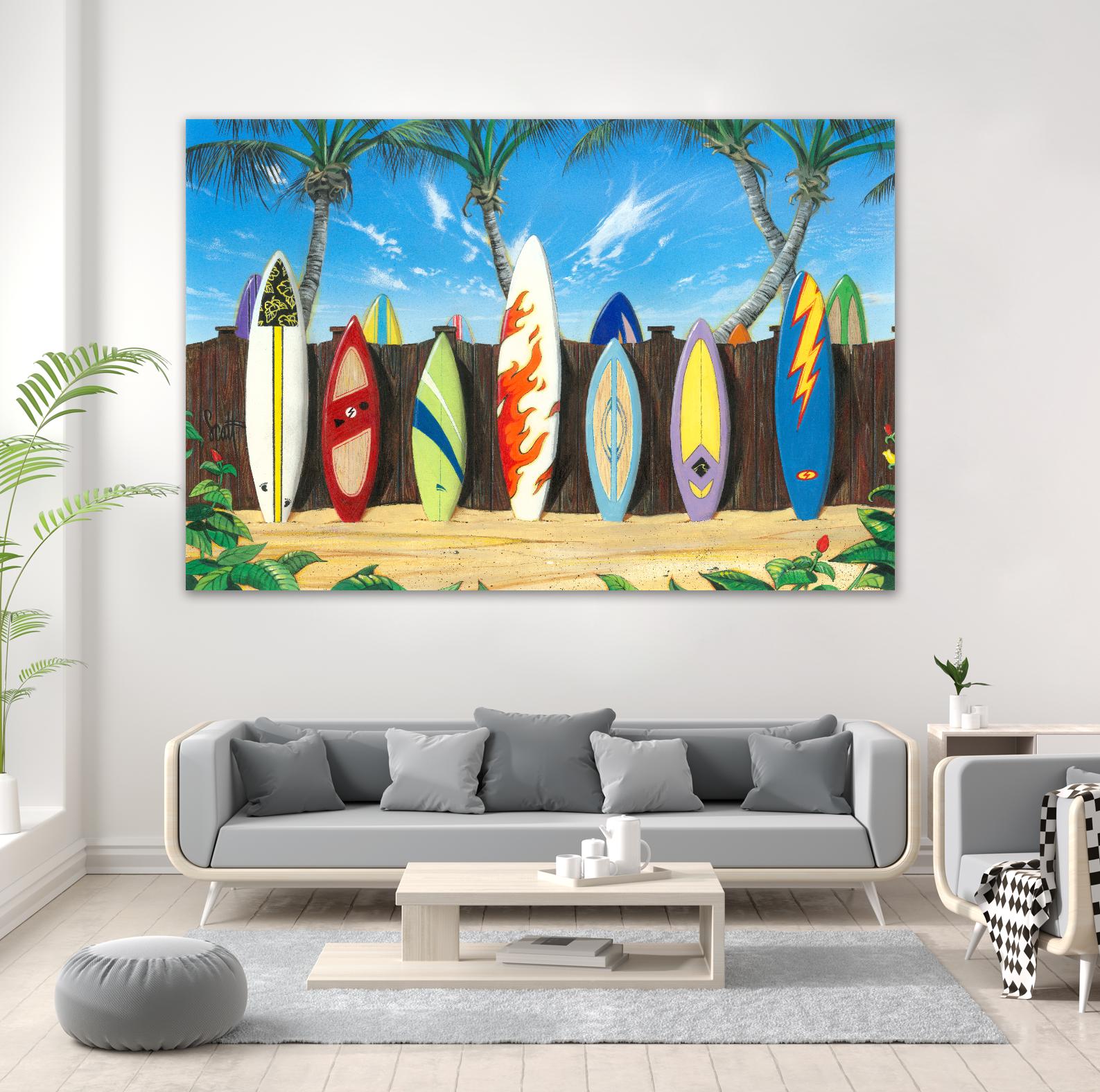 Back to Back Champions by Scott Westmoreland on GIANT ART - beige tropical
