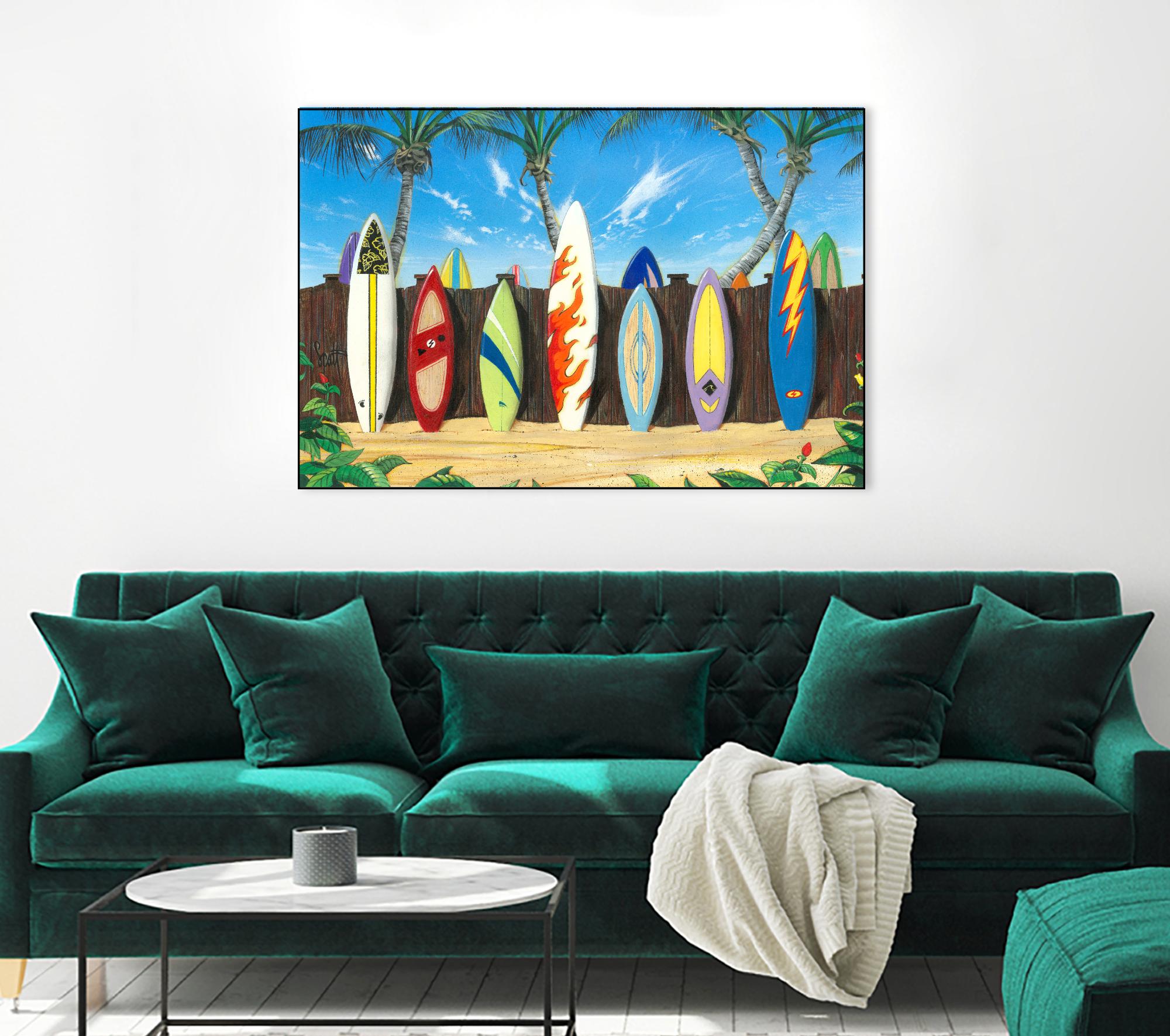 Back to Back Champions by Scott Westmoreland on GIANT ART - beige tropical