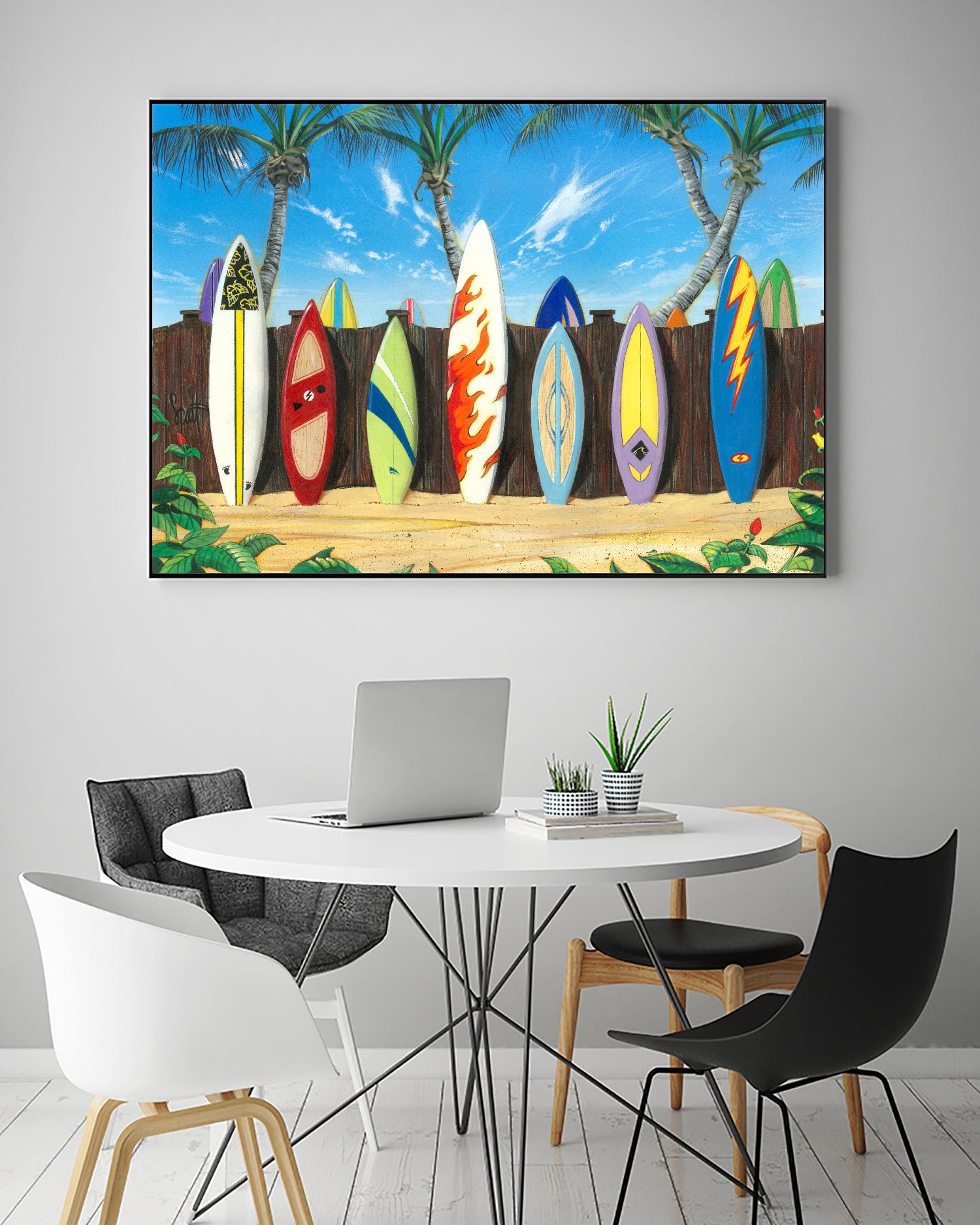 Back to Back Champions by Scott Westmoreland on GIANT ART - beige tropical