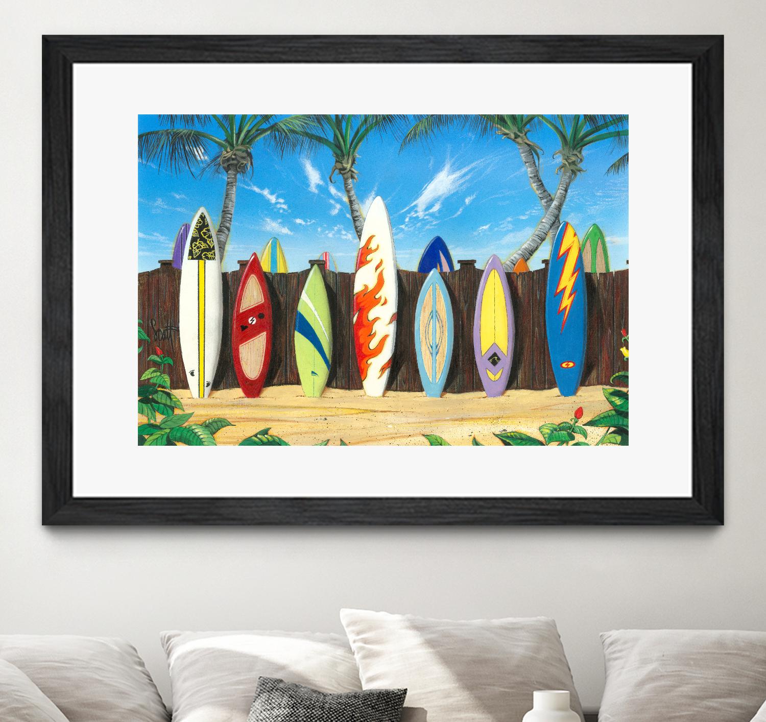 Back to Back Champions by Scott Westmoreland on GIANT ART - beige tropical