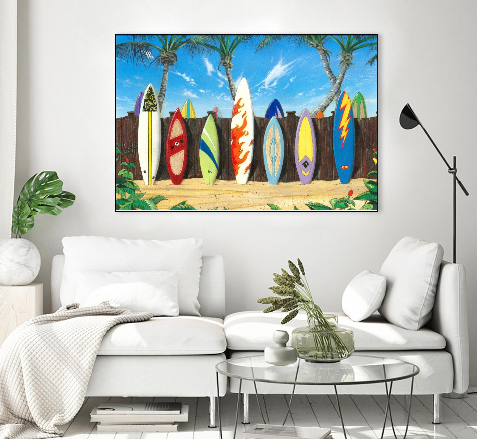 Back to Back Champions by Scott Westmoreland on GIANT ART - beige tropical