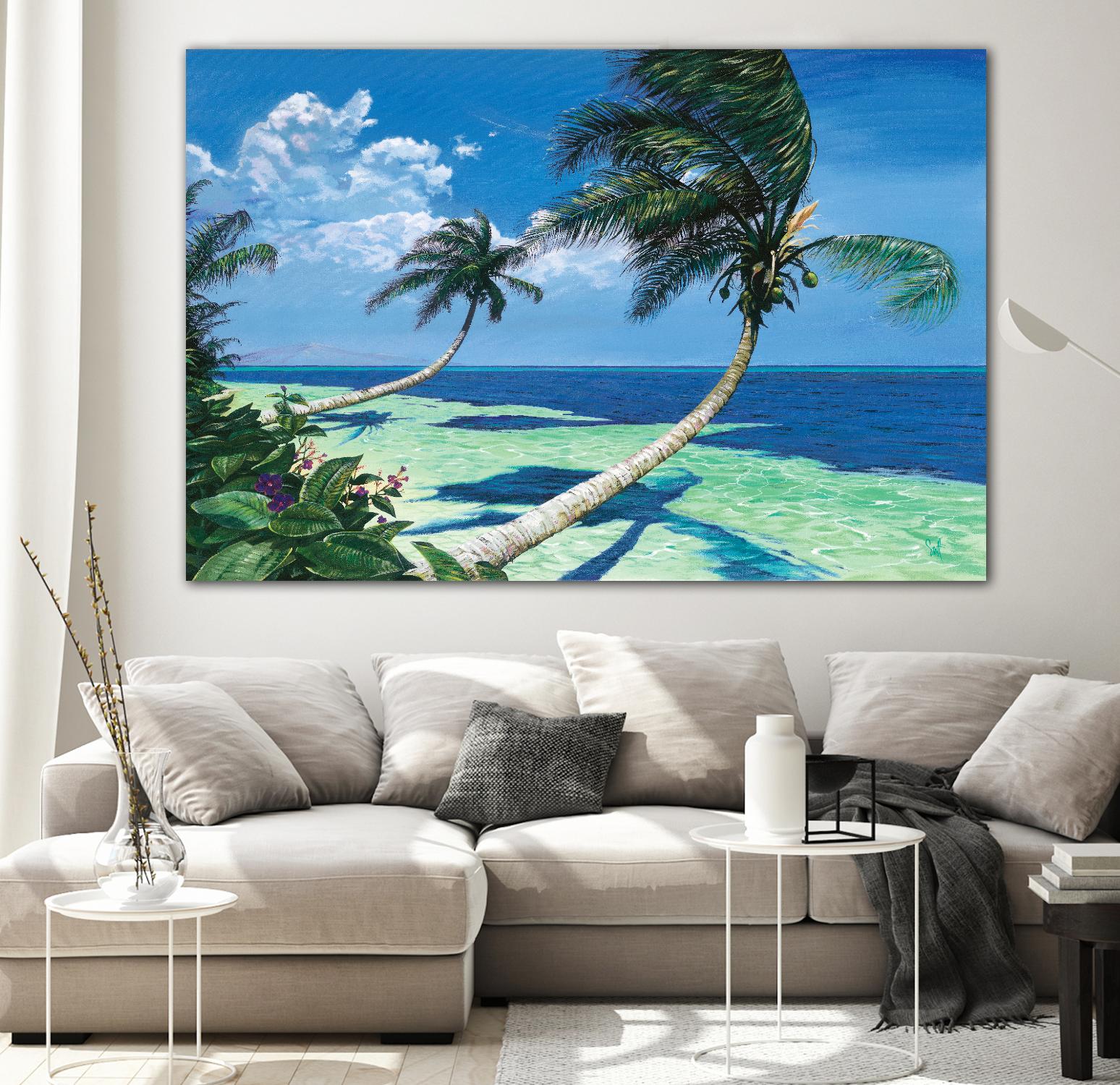 Beckoning Palms by Scott Westmoreland on GIANT ART - turquoise tropical