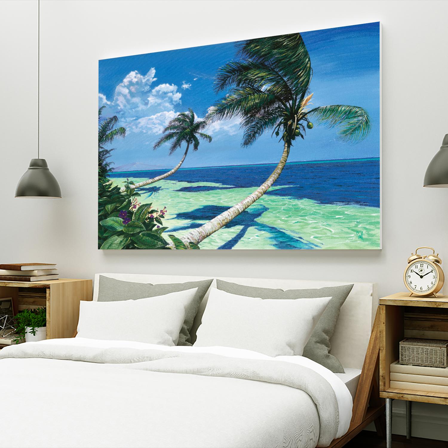 Beckoning Palms by Scott Westmoreland on GIANT ART - turquoise tropical
