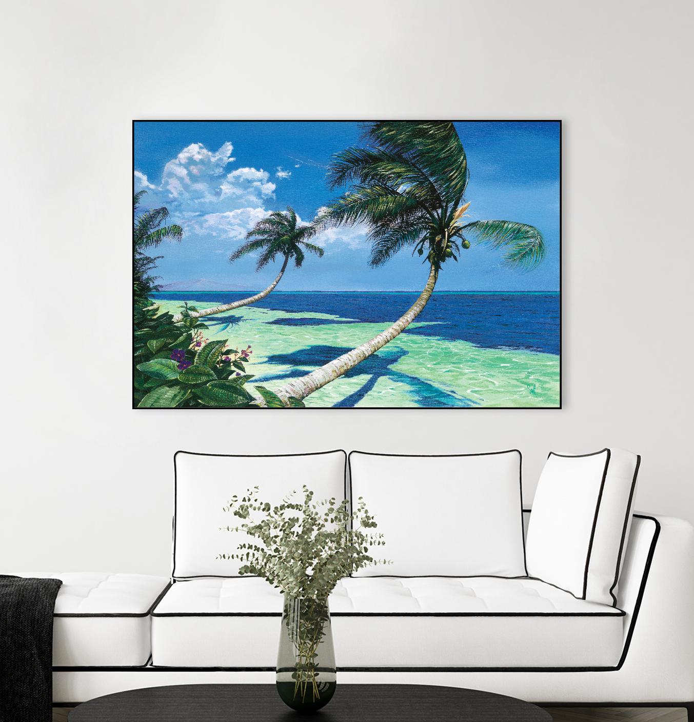 Beckoning Palms by Scott Westmoreland on GIANT ART - turquoise tropical