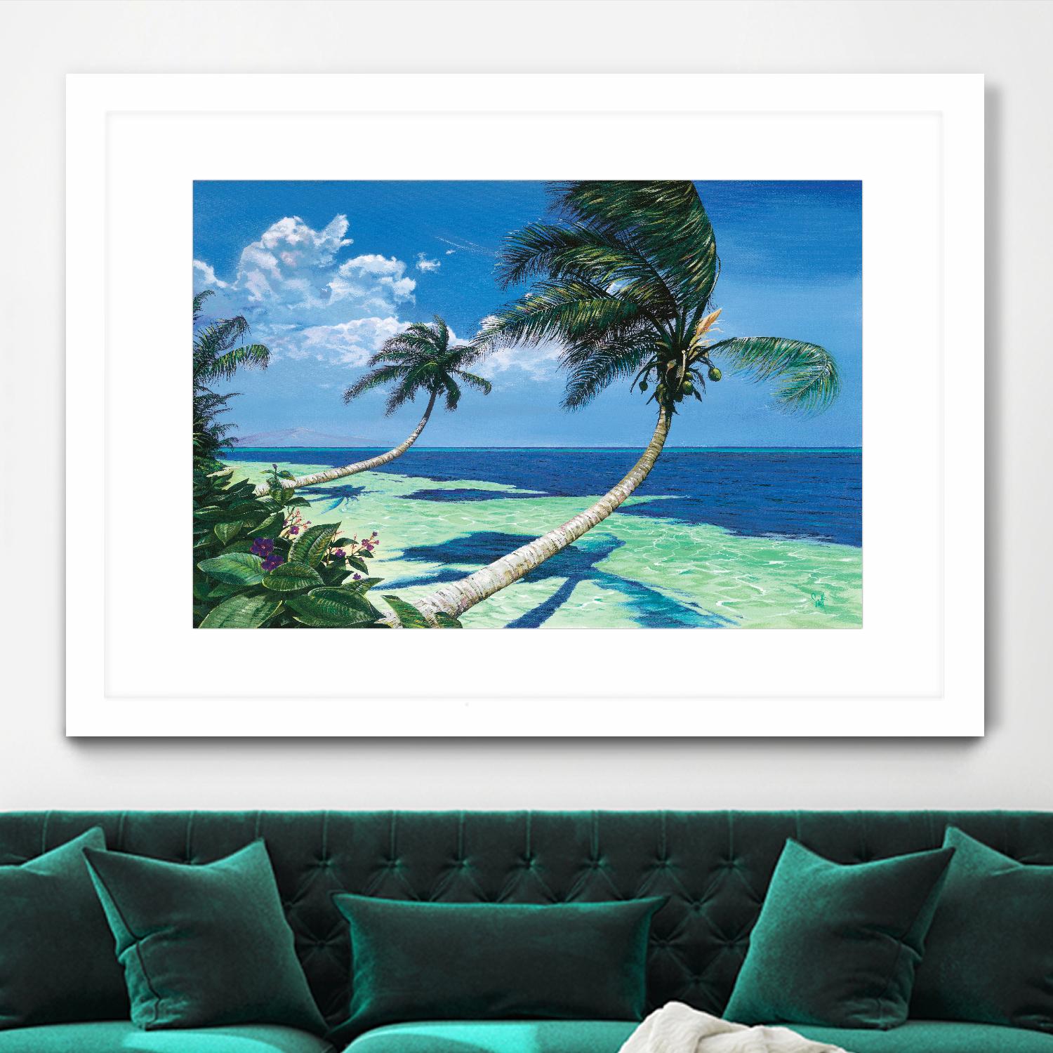 Beckoning Palms by Scott Westmoreland on GIANT ART - turquoise tropical