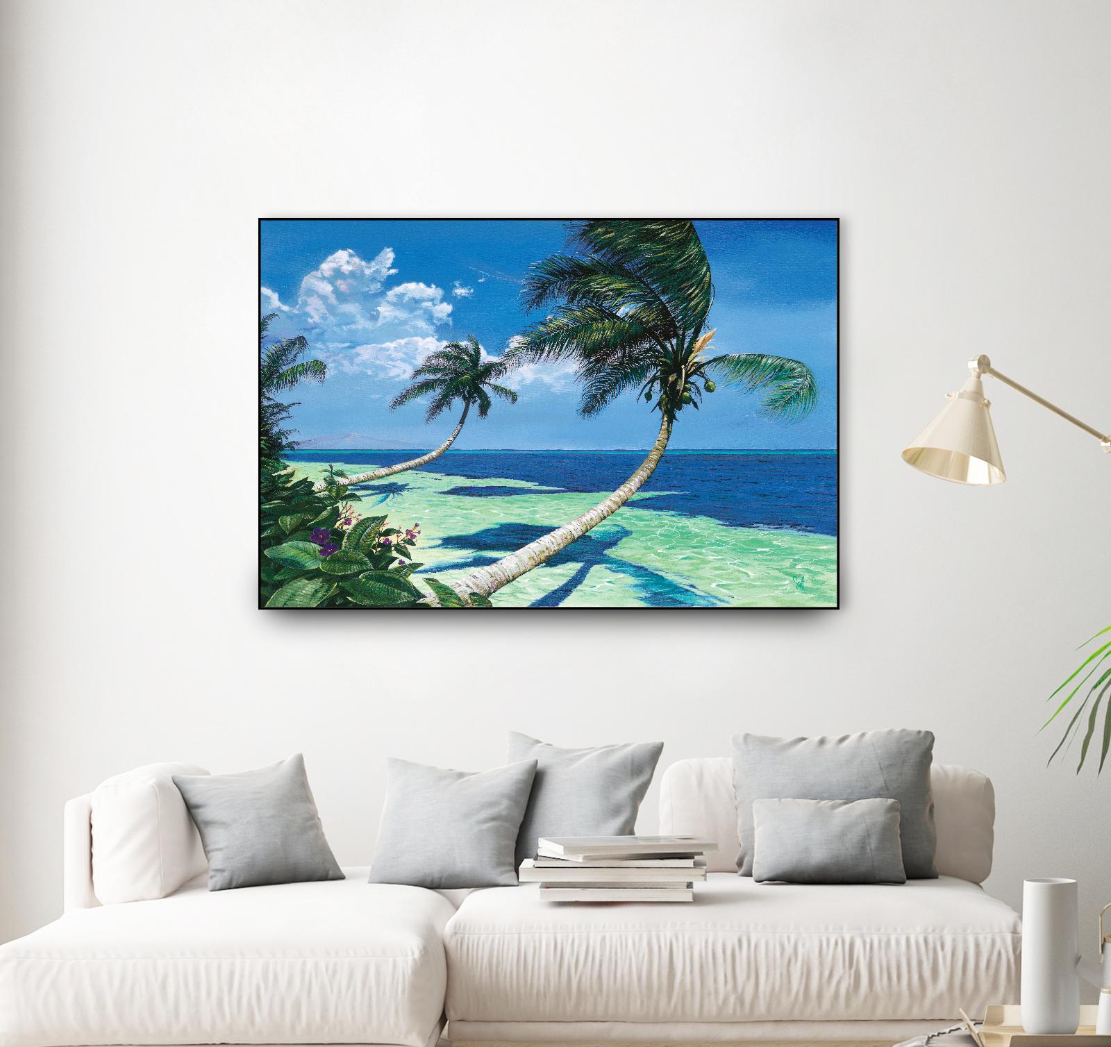 Beckoning Palms by Scott Westmoreland on GIANT ART - turquoise tropical