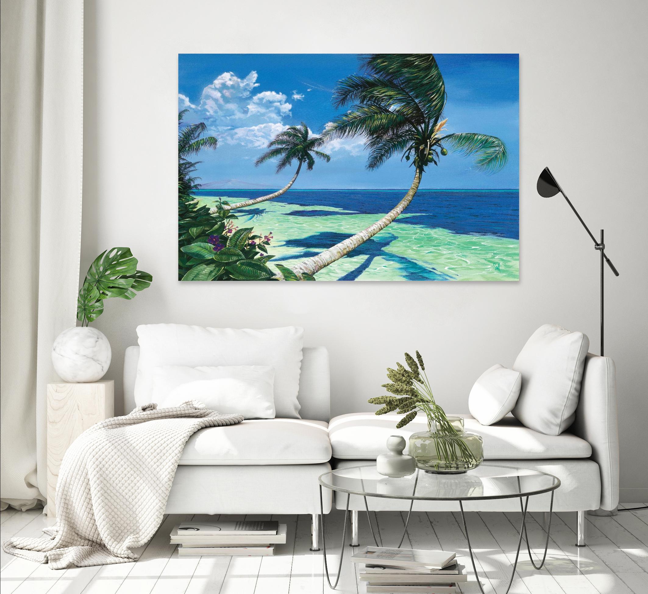 Beckoning Palms by Scott Westmoreland on GIANT ART - turquoise tropical