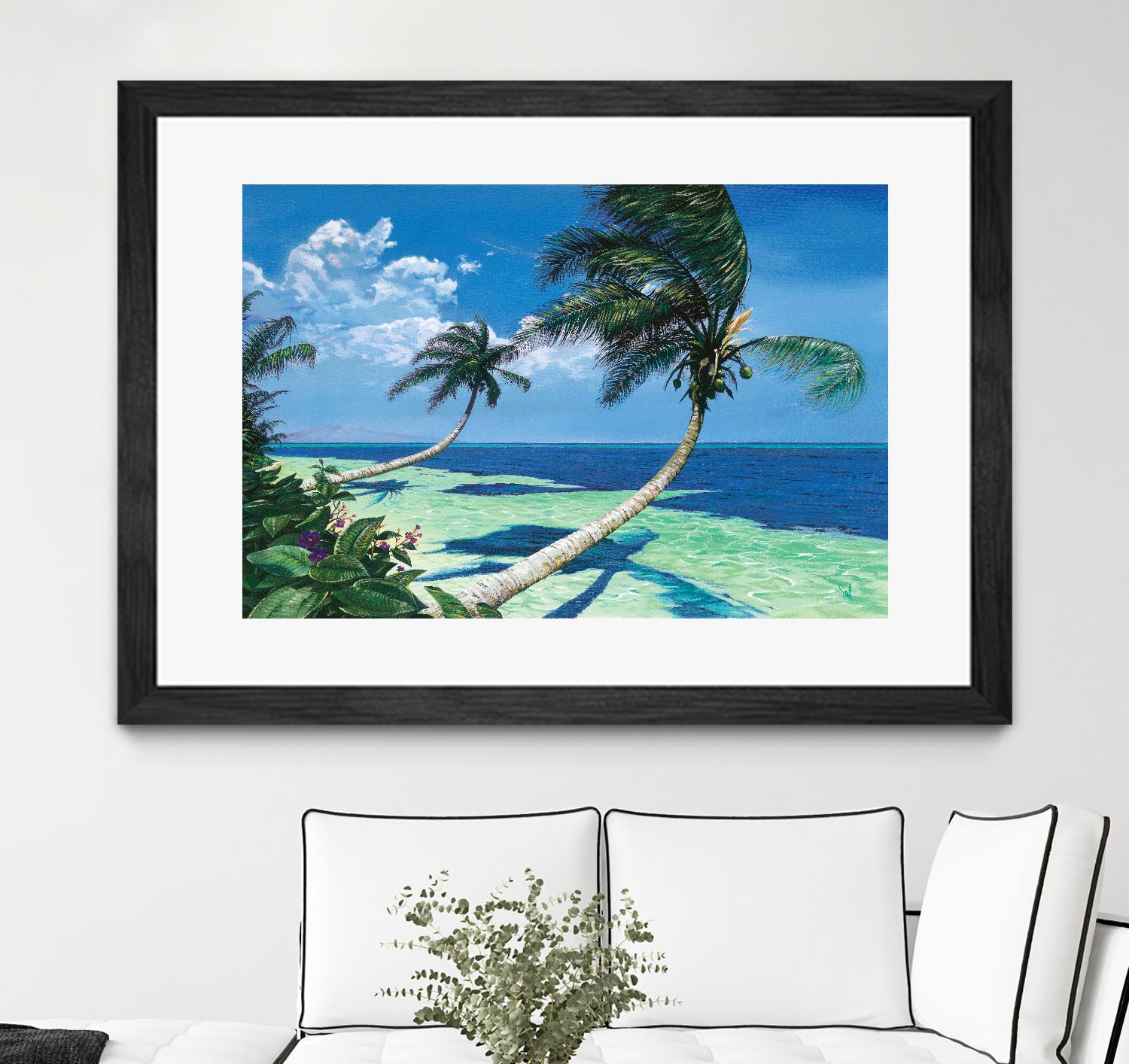 Beckoning Palms by Scott Westmoreland on GIANT ART - turquoise tropical