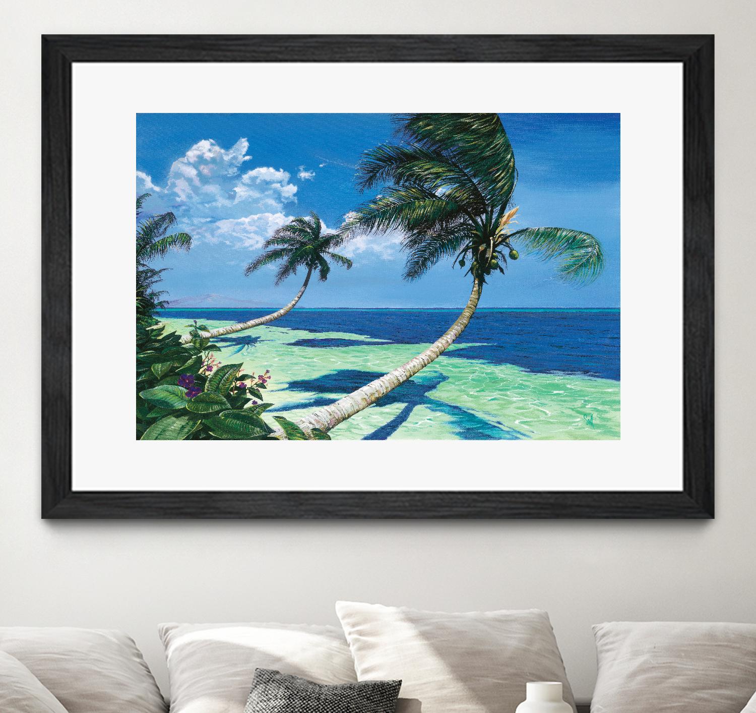 Beckoning Palms by Scott Westmoreland on GIANT ART - turquoise tropical