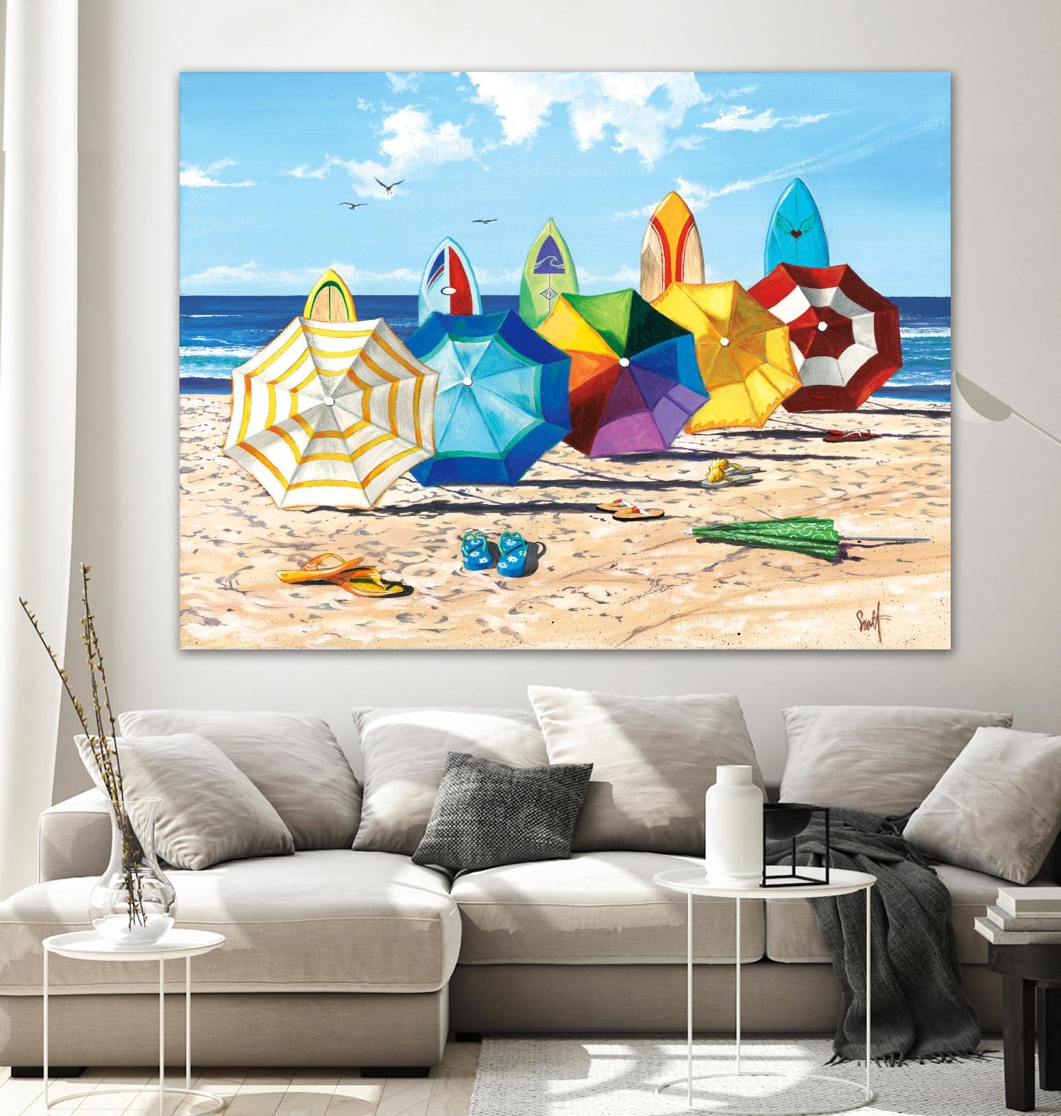 Brellas & Boards by Scott Westmoreland on GIANT ART - beige tropical