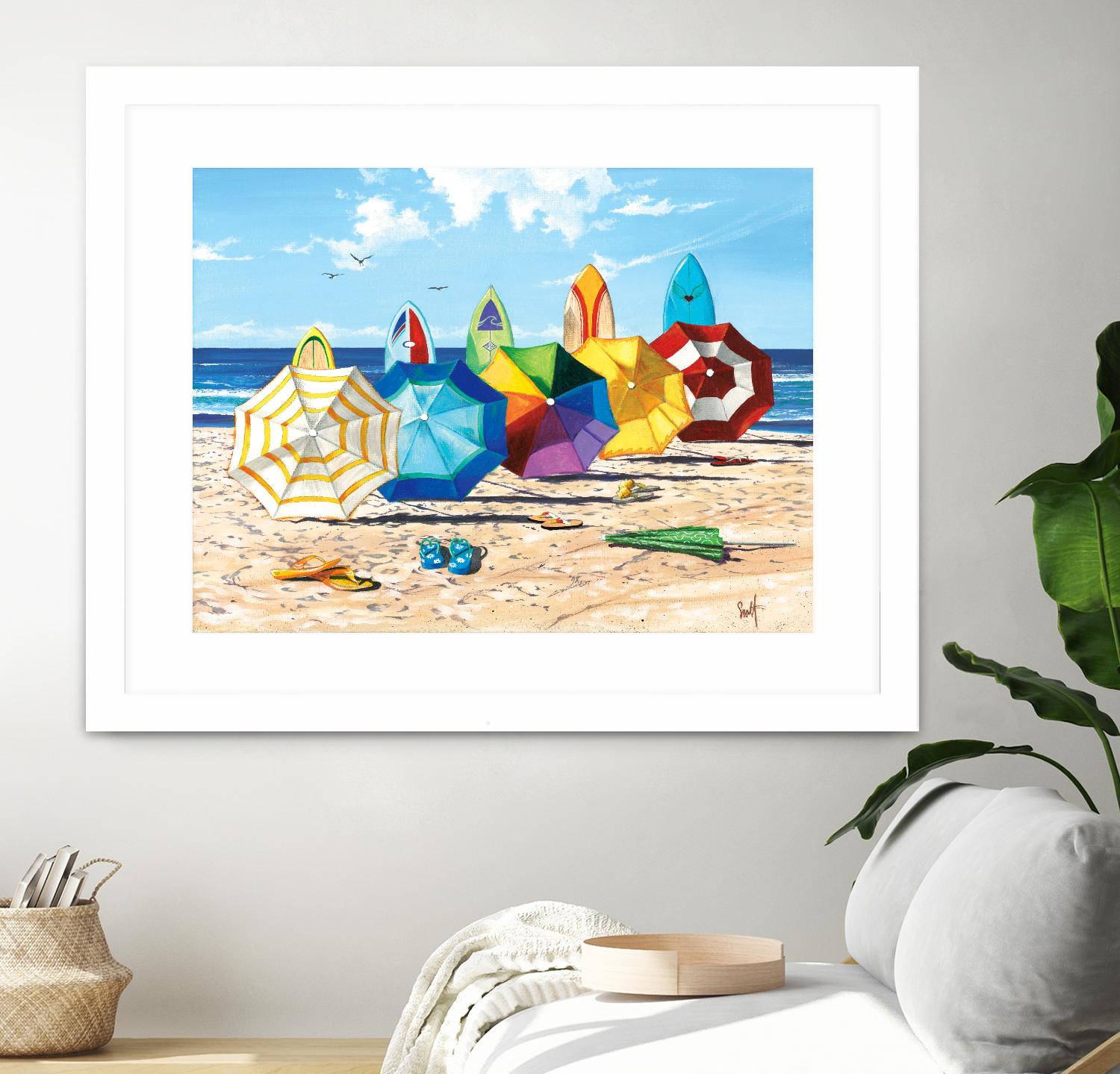 Brellas & Boards by Scott Westmoreland on GIANT ART - beige tropical