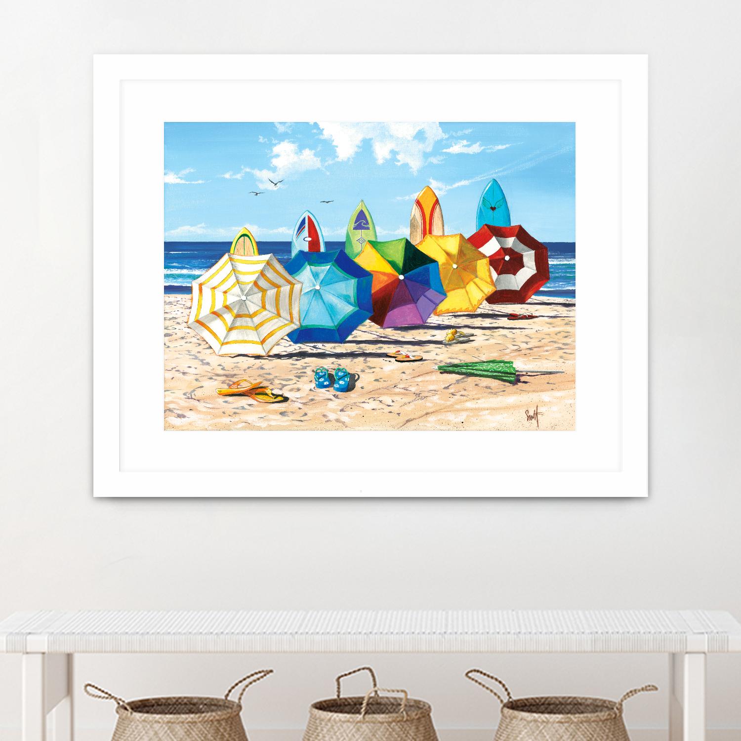 Brellas & Boards by Scott Westmoreland on GIANT ART - beige tropical