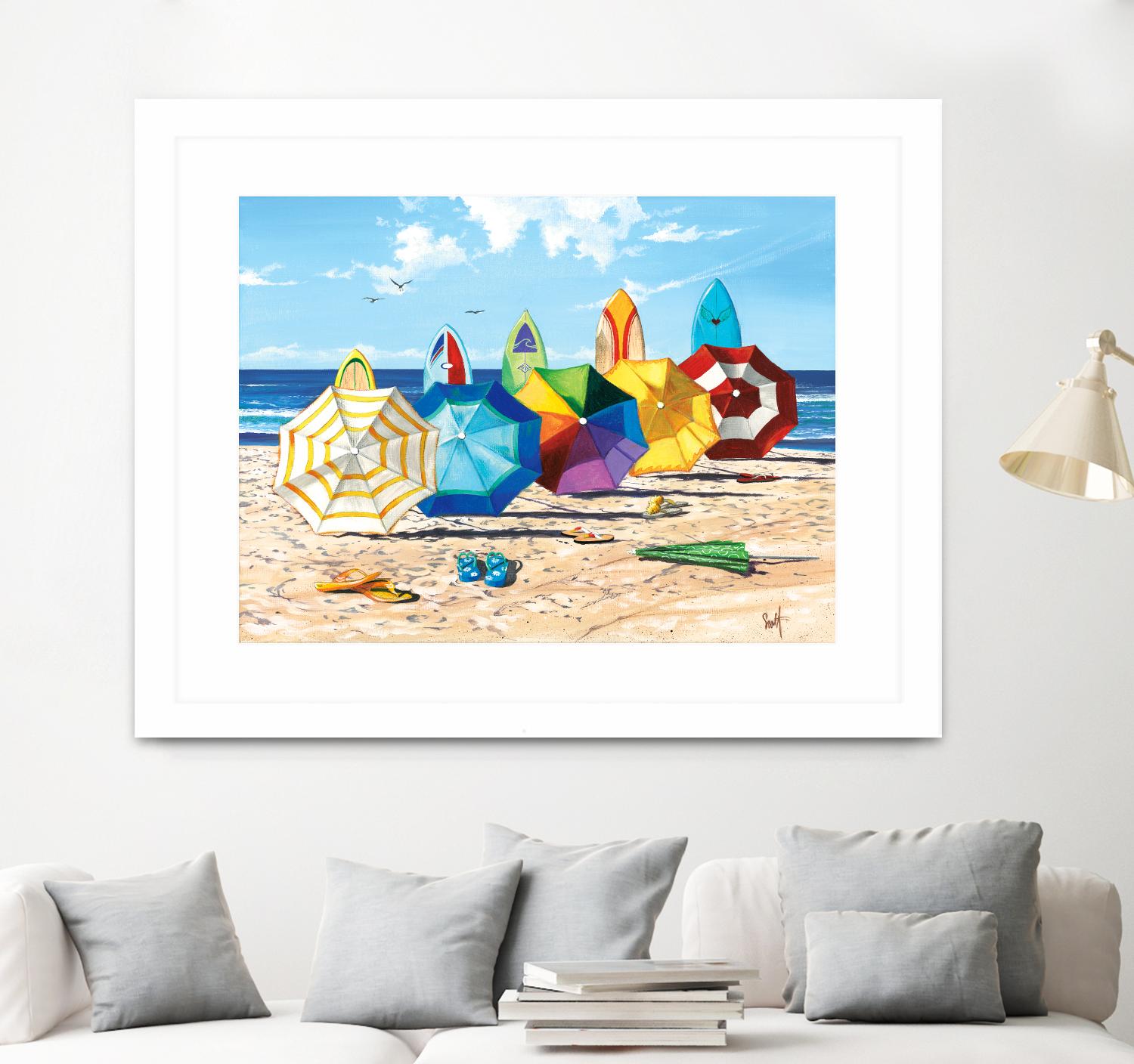 Brellas & Boards by Scott Westmoreland on GIANT ART - beige tropical