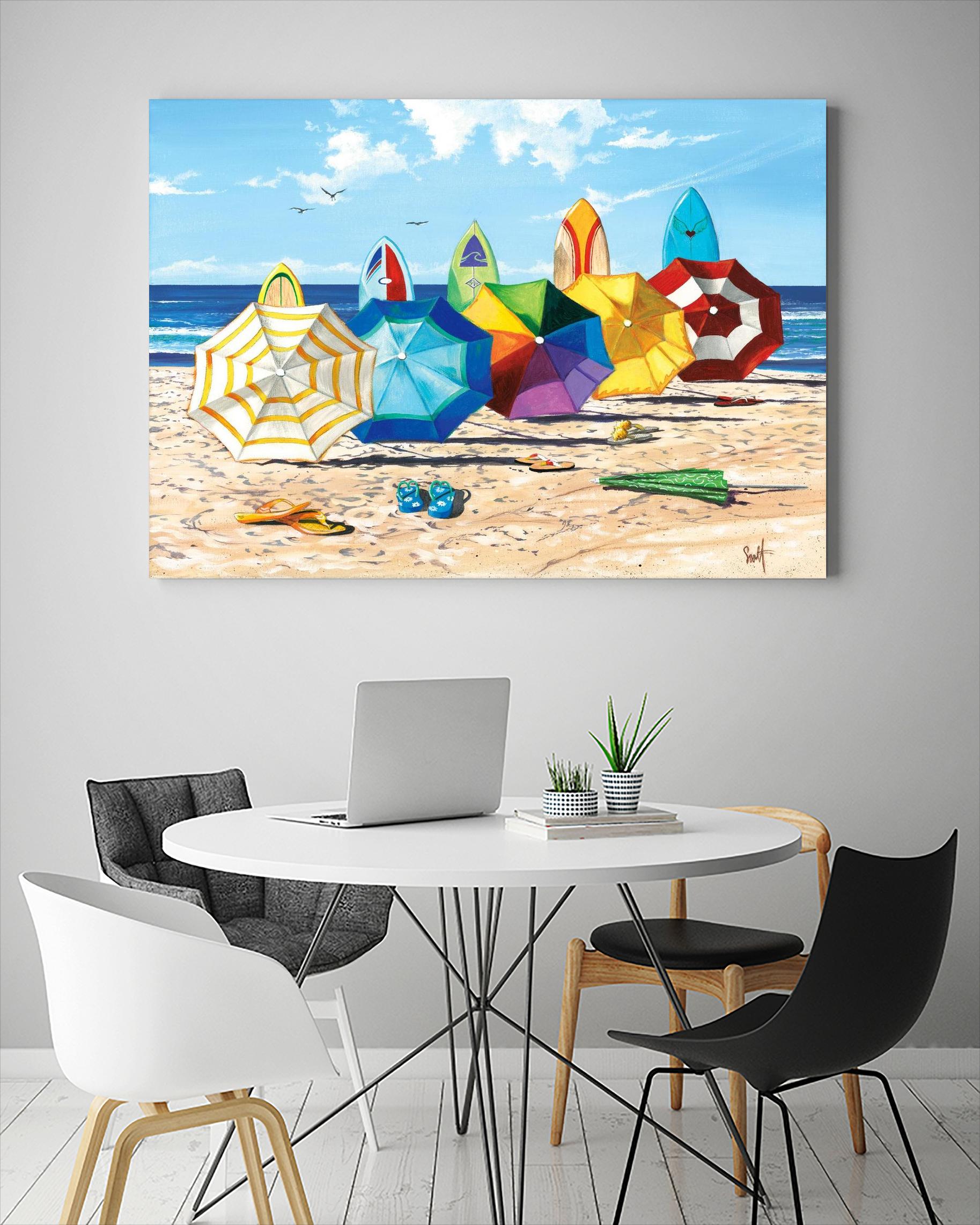 Brellas & Boards by Scott Westmoreland on GIANT ART - beige tropical