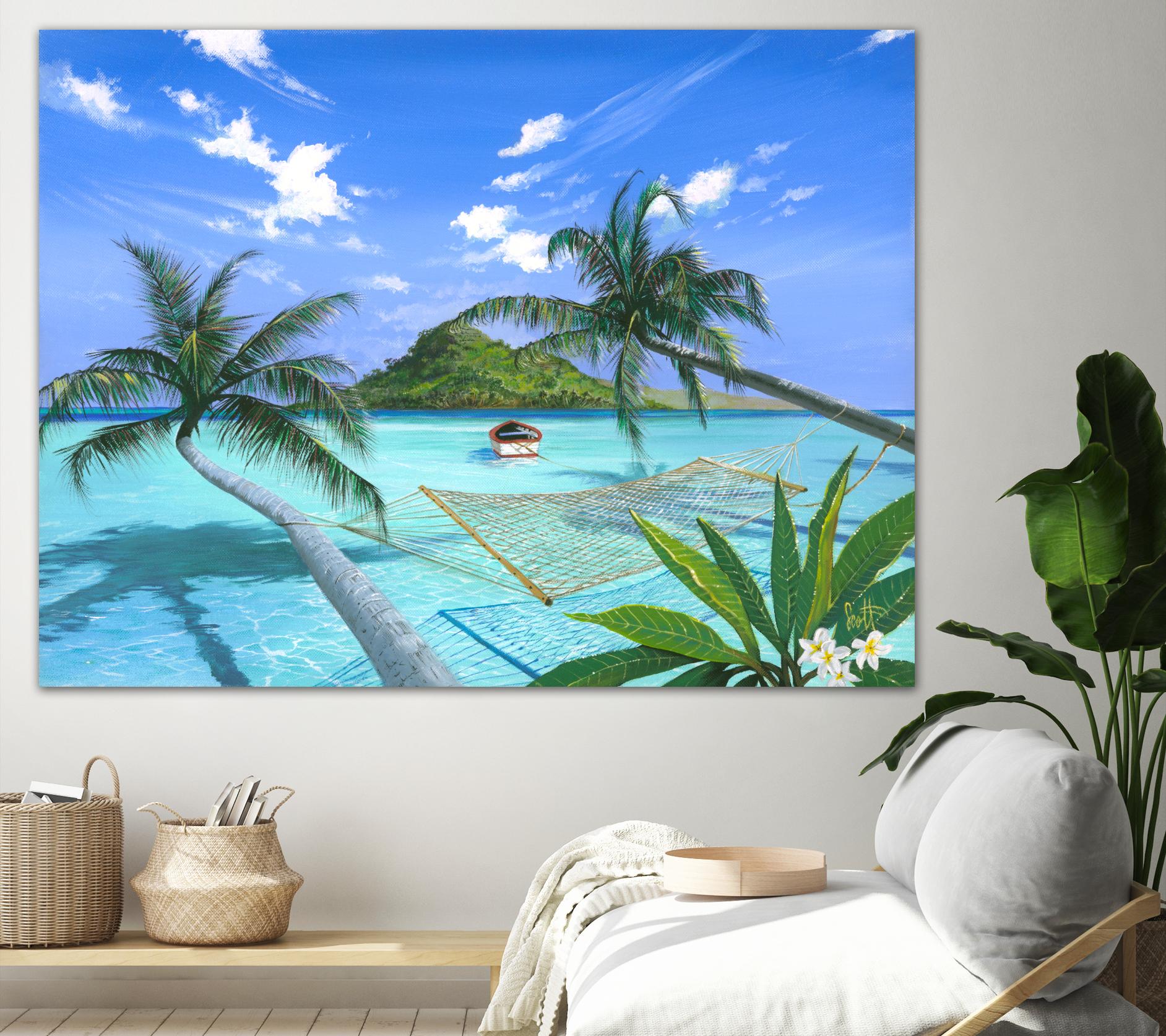 Furlough Day by Scott Westmoreland on GIANT ART - turquoise tropical