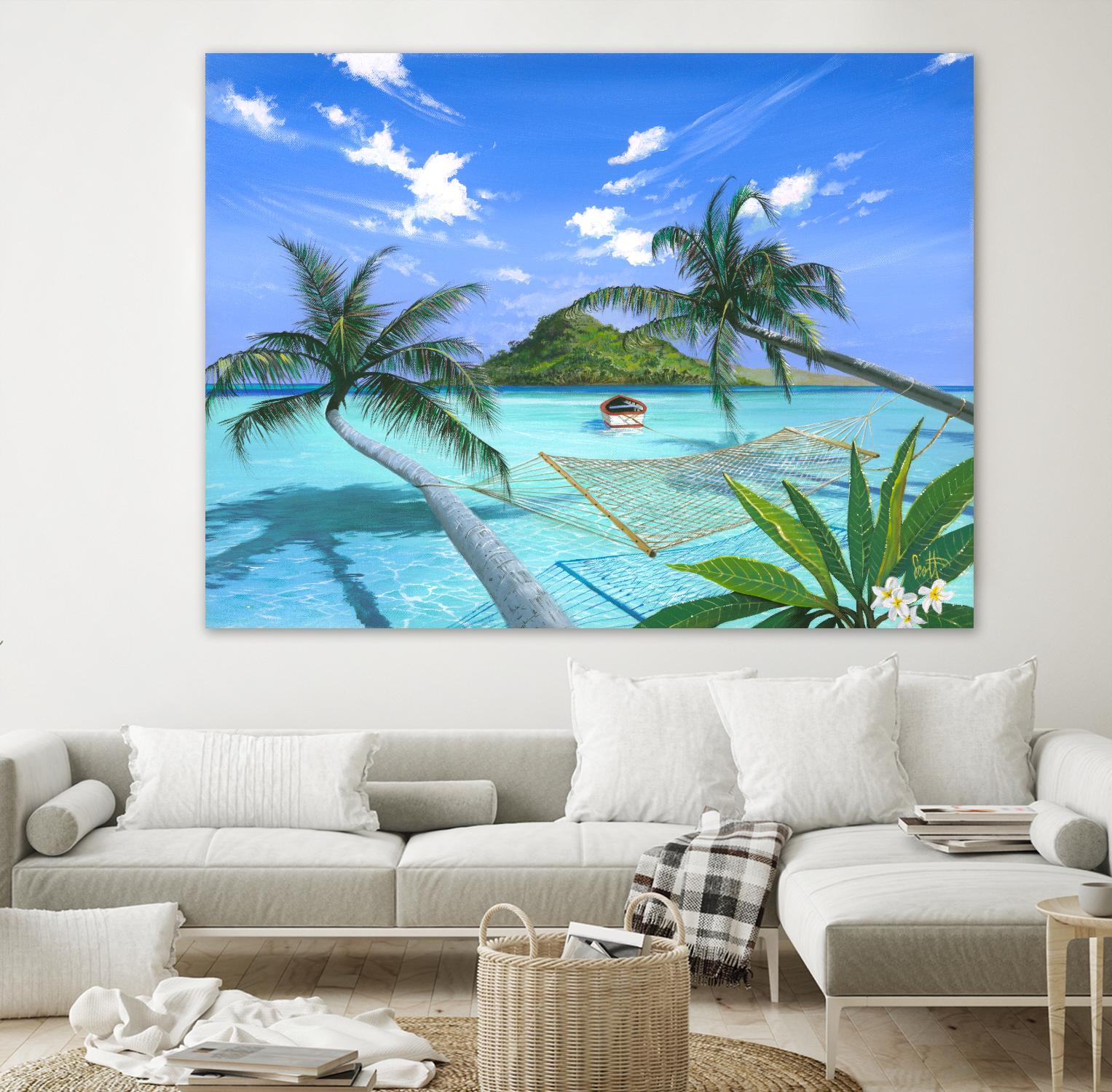 Furlough Day by Scott Westmoreland on GIANT ART - turquoise tropical
