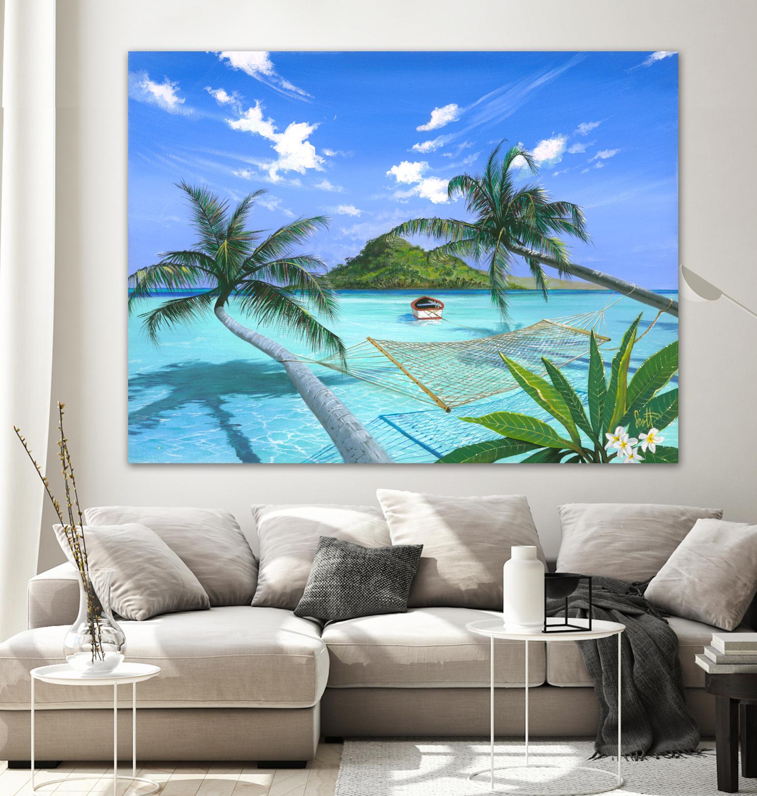 Furlough Day by Scott Westmoreland on GIANT ART - turquoise tropical