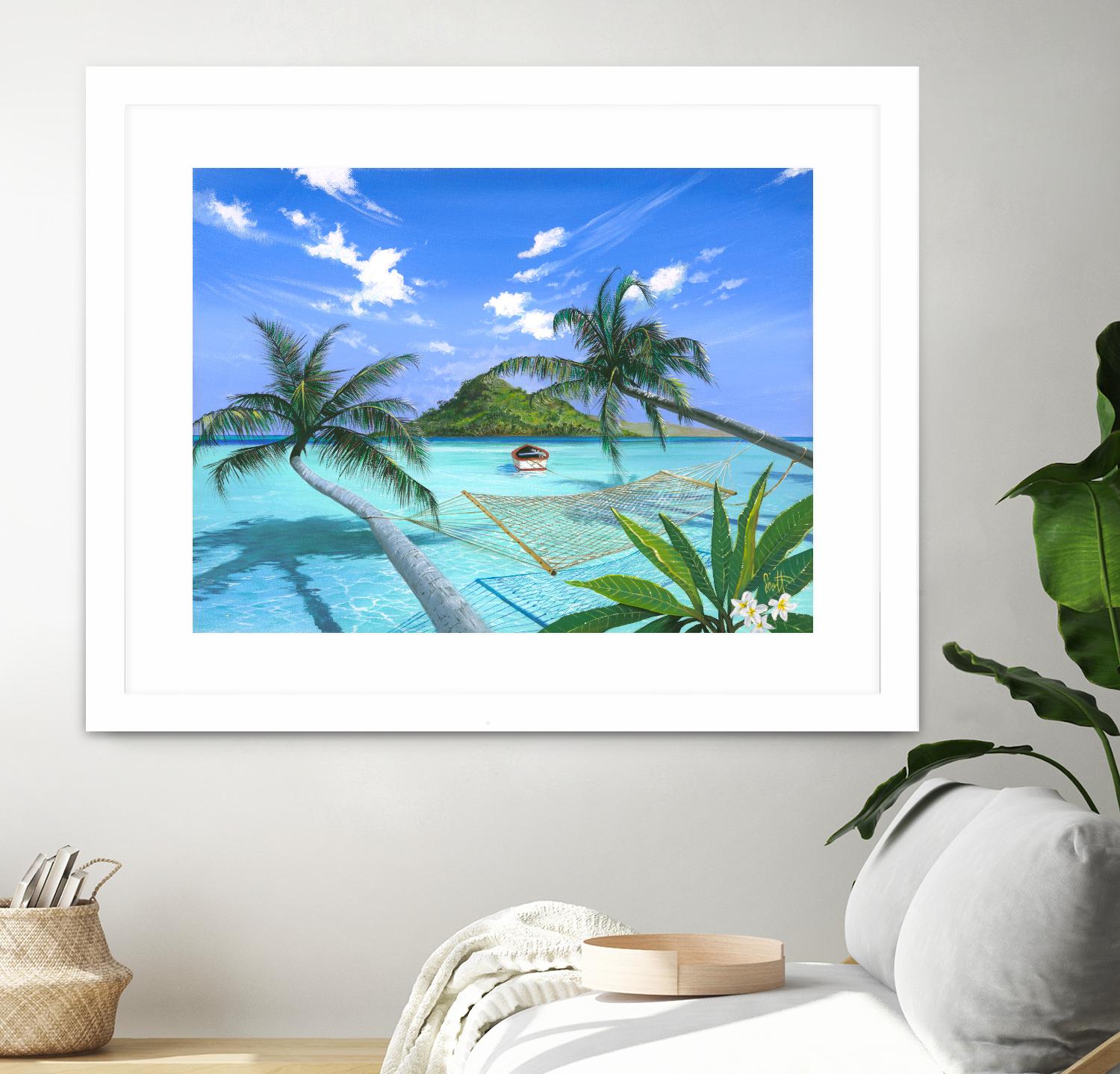 Furlough Day by Scott Westmoreland on GIANT ART - turquoise tropical