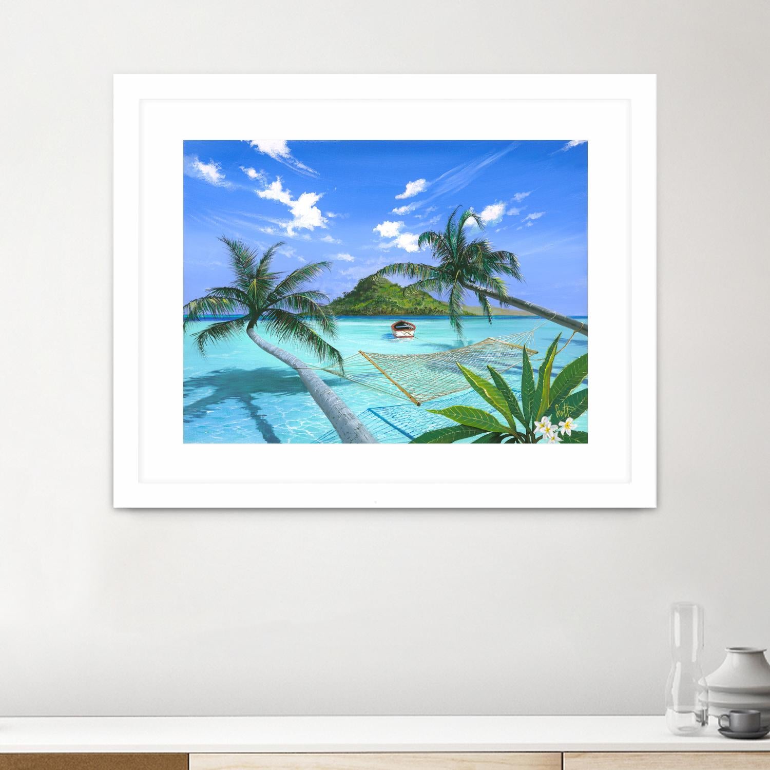 Furlough Day by Scott Westmoreland on GIANT ART - turquoise tropical