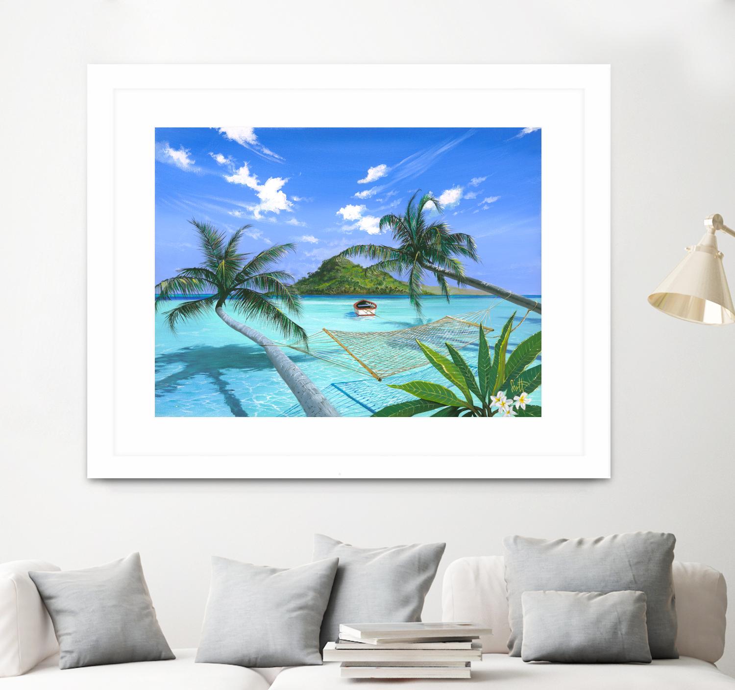 Furlough Day by Scott Westmoreland on GIANT ART - turquoise tropical