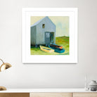 Boat House by Martha Wakefield on GIANT ART - black,white coastal, contemporary, boats