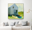 Boat House by Martha Wakefield on GIANT ART - black,white coastal, contemporary, boats