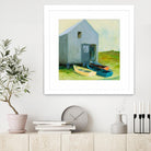 Boat House by Martha Wakefield on GIANT ART - black,white coastal, contemporary, boats