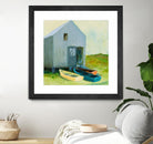 Boat House by Martha Wakefield on GIANT ART - black,white coastal, contemporary, boats