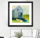 Boat House by Martha Wakefield on GIANT ART - black,white coastal, contemporary, boats
