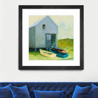 Boat House by Martha Wakefield on GIANT ART - black,white coastal, contemporary, boats