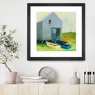 Boat House by Martha Wakefield on GIANT ART - black,white coastal, contemporary, boats