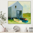 Boat House by Martha Wakefield on GIANT ART - black,white coastal, contemporary, boats