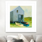 Boat House by Martha Wakefield on GIANT ART - black,white coastal, contemporary, boats