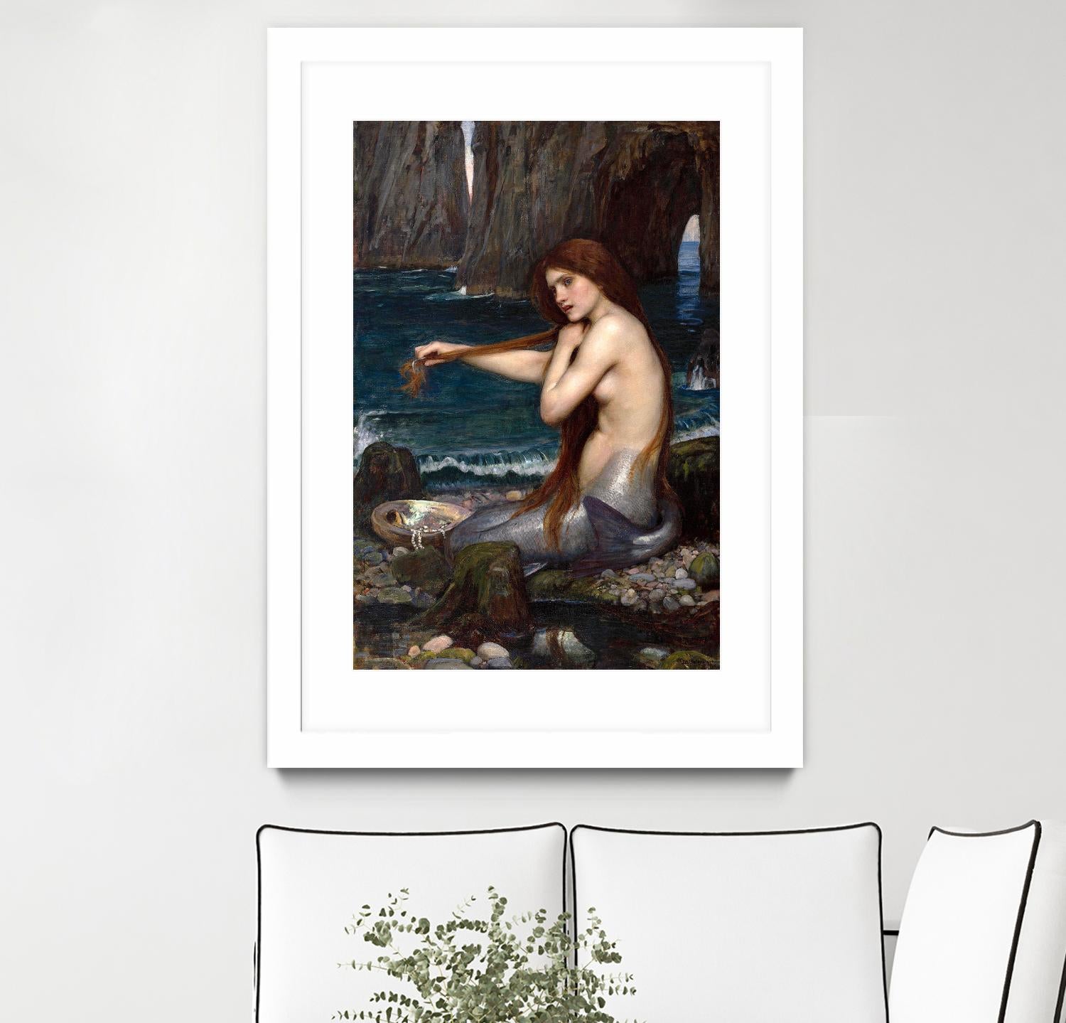 A Mermaid by John William Waterhouse on GIANT ART - multicolor museum; figurative