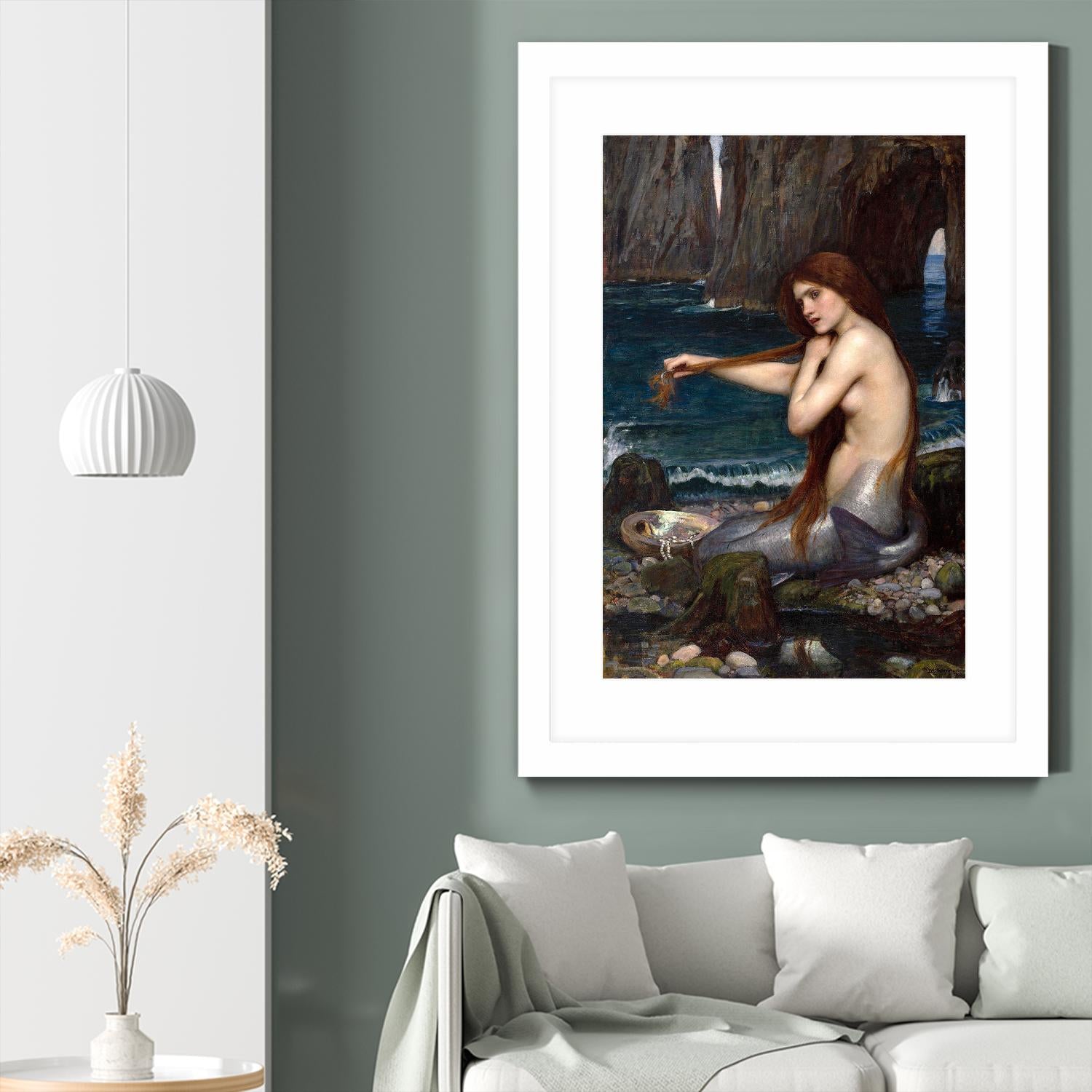 A Mermaid by John William Waterhouse on GIANT ART - multicolor museum; figurative