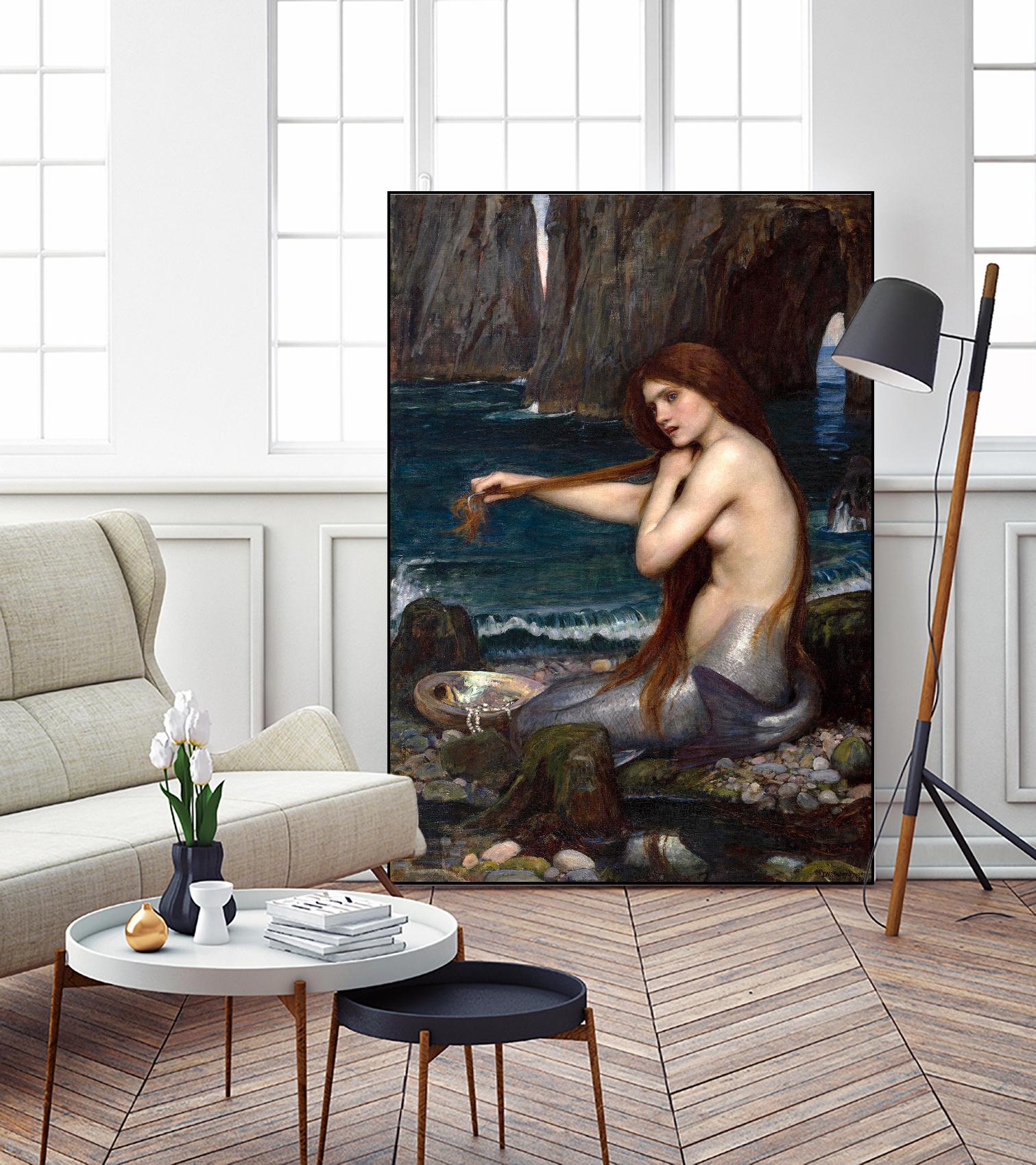 A Mermaid by John William Waterhouse on GIANT ART - multicolor museum; figurative