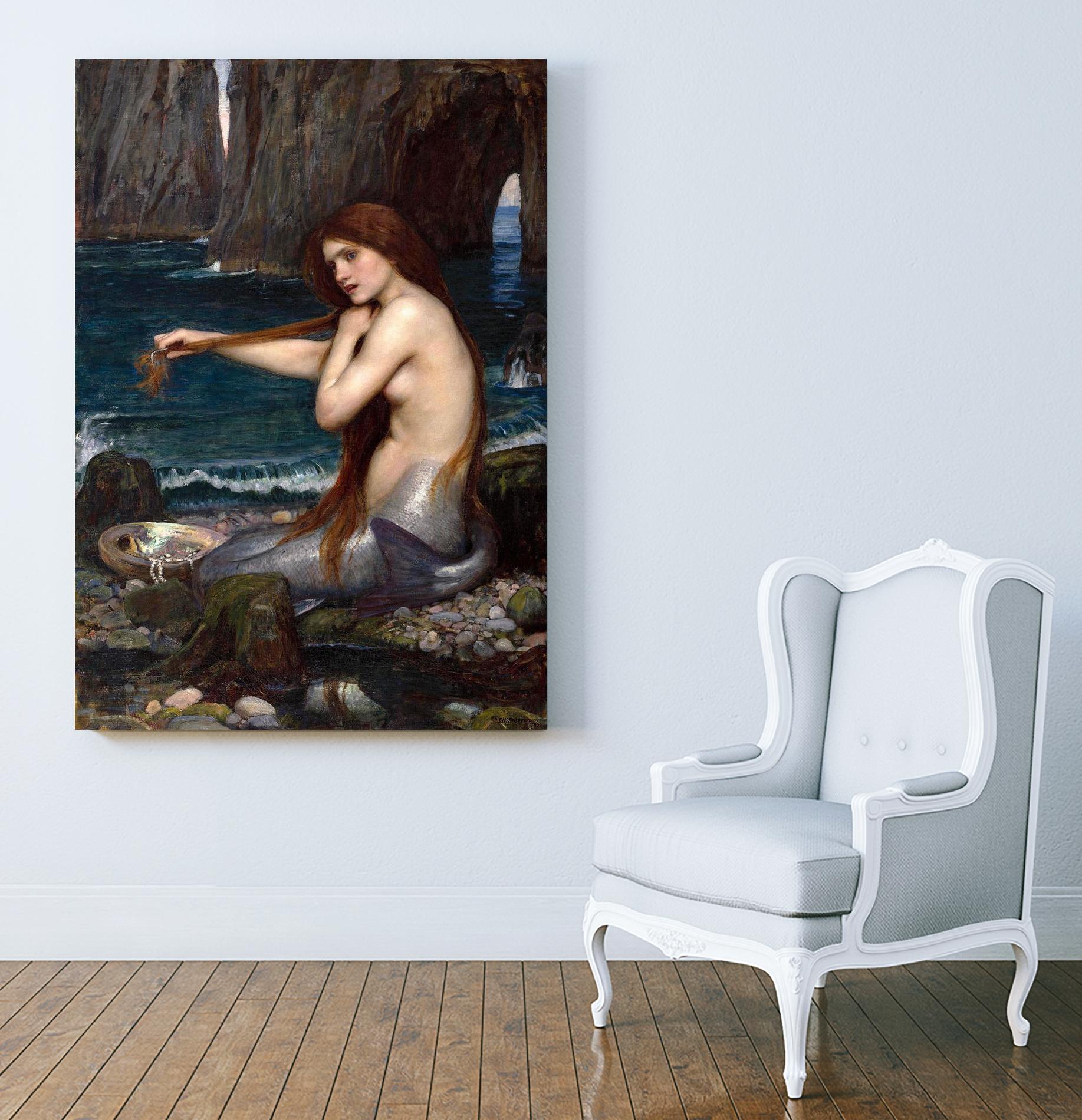 A Mermaid by John William Waterhouse on GIANT ART - multicolor museum; figurative